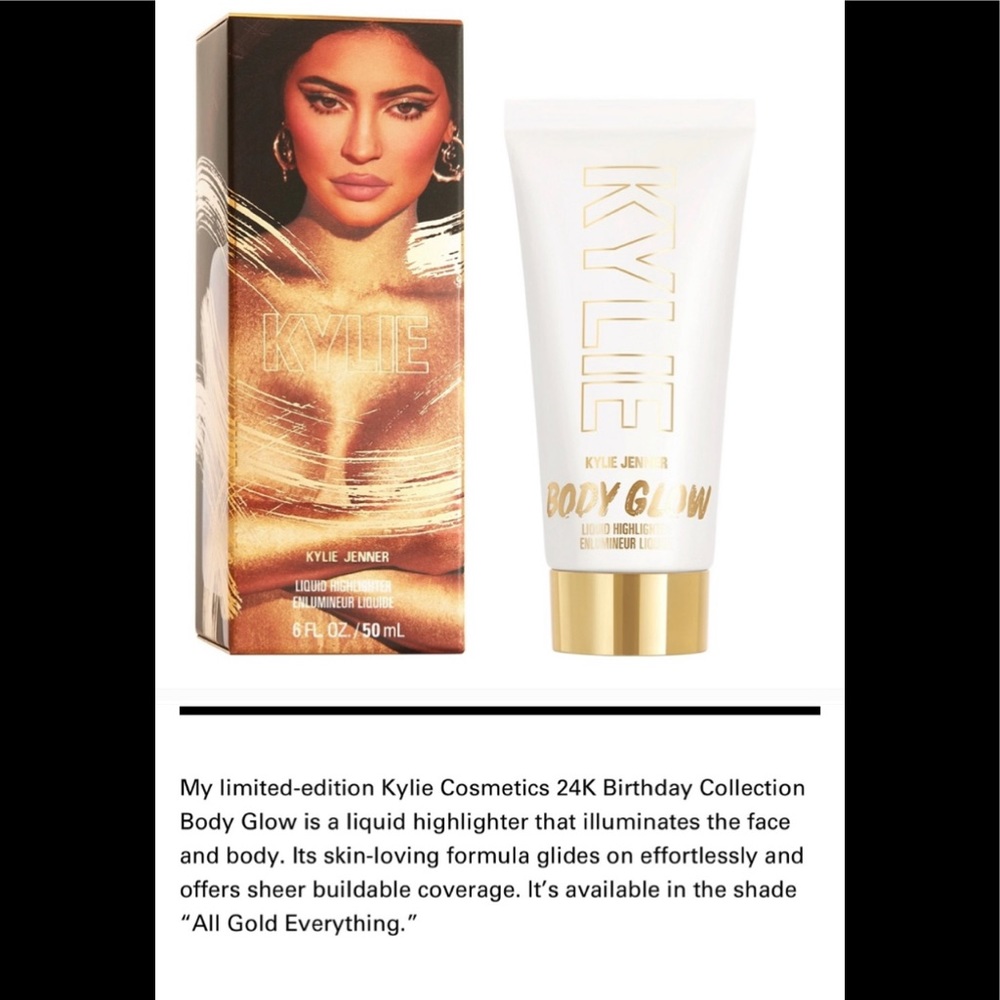 KYLIE COSMETICS 24k Birthday Collection Body Glow
